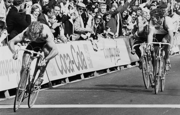 Strassen-WM Valkenburg 1979: Jan Raas, Jean-René Bernaudeau, Dietrich Thurau   (Photo by Walter L. Keller/RDB/ullstein bild via Getty Images)